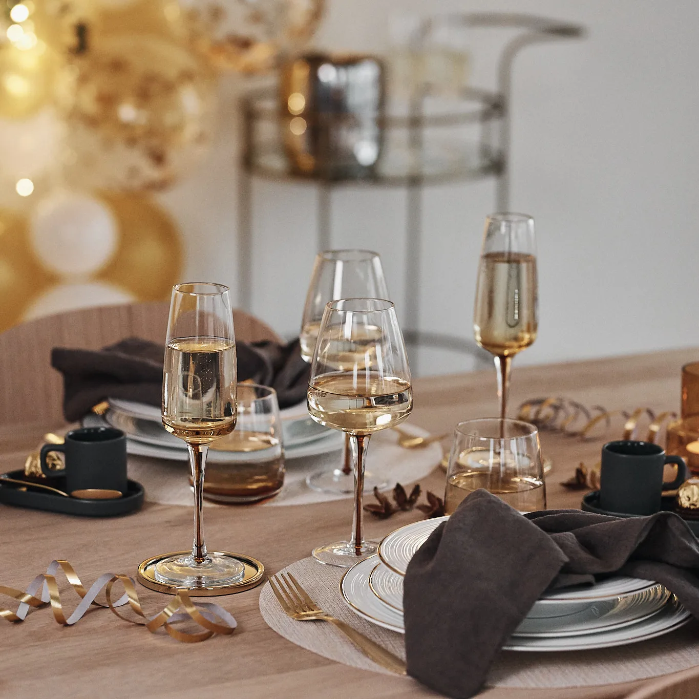 Broste Copenhagen Amber Champagnerglas 2 Broste Copenhagen Amber Champagnerglas – Bild 2