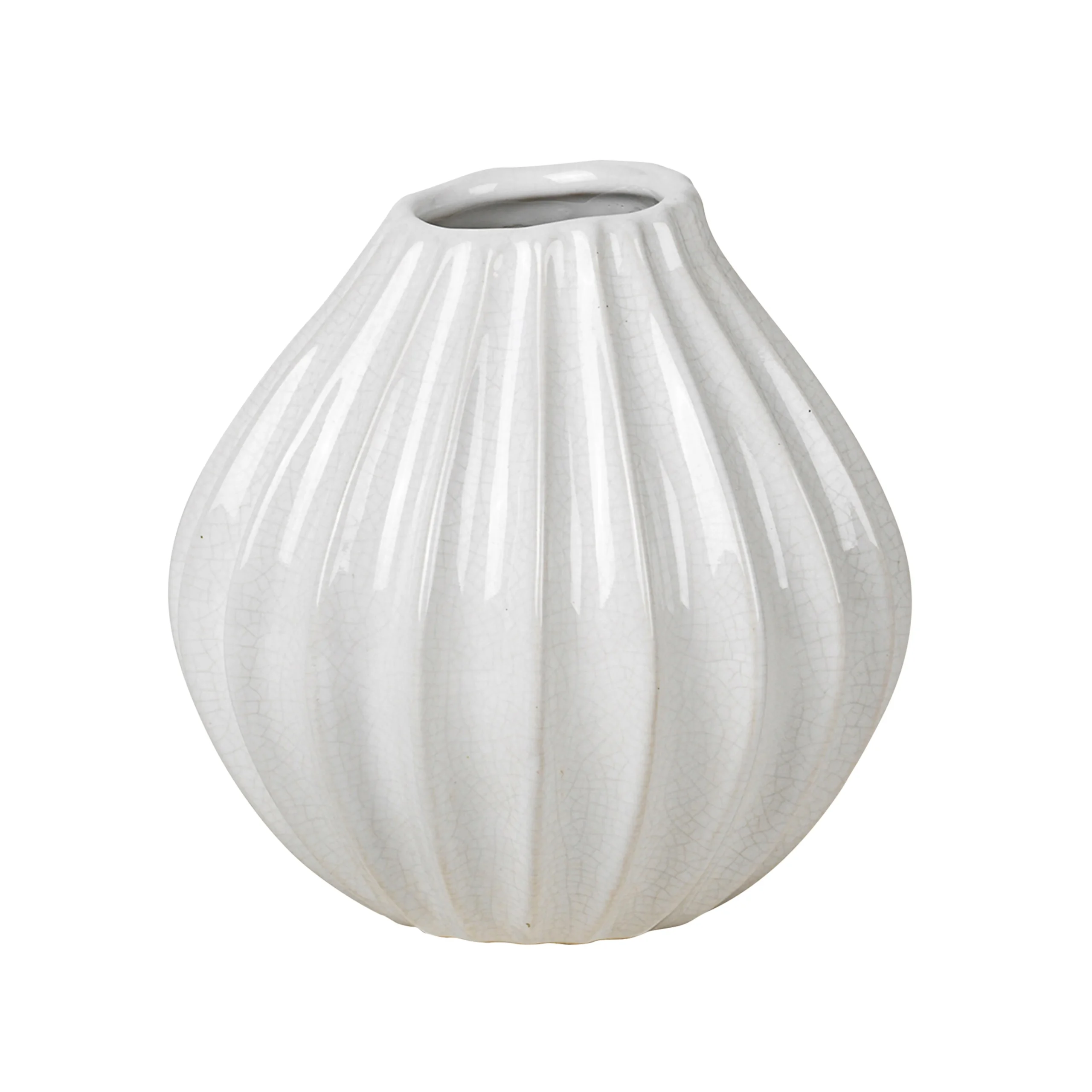 Broste Copenhagen Wide Vase Ivory 1 Broste Copenhagen Wide Vase Ivory